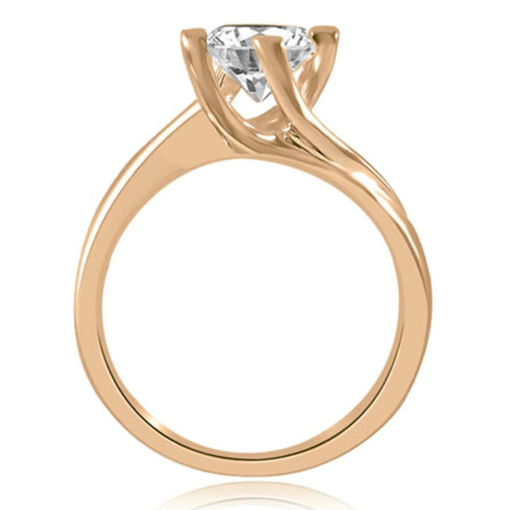 14K Rose Gold 0.45 cttw. Solitaire Round Cut Diamond Engagement Ring (I1, H-I)
