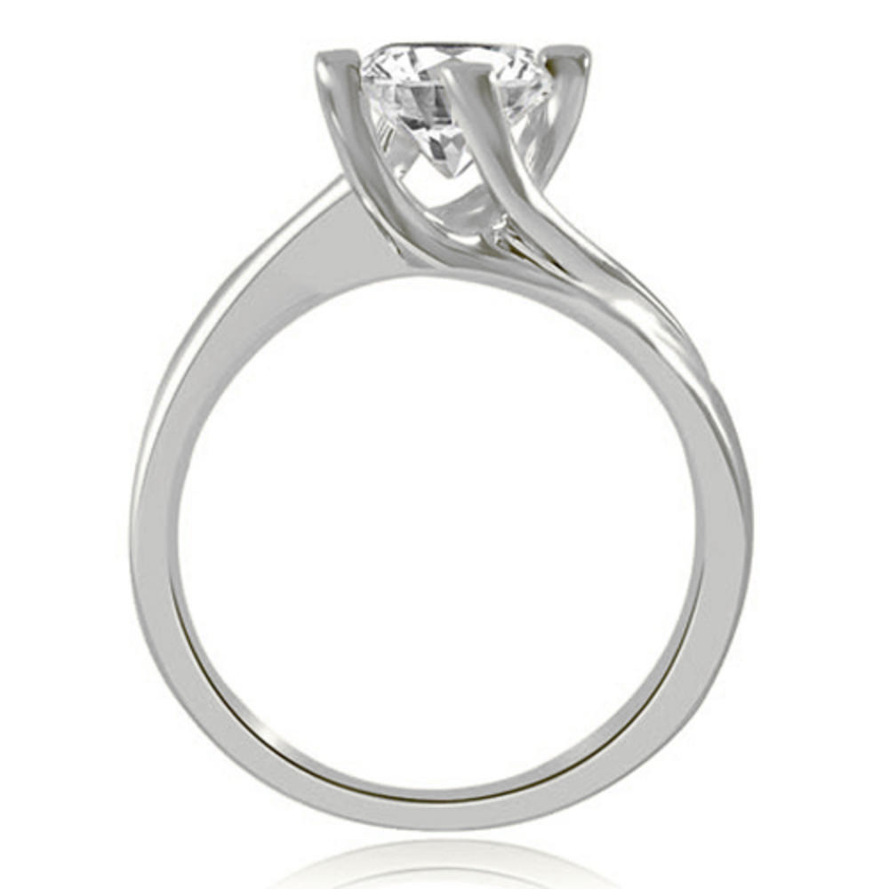 14K White Gold 0.45 cttw. Solitaire Round Cut Diamond Engagement Ring (I1, H-I)