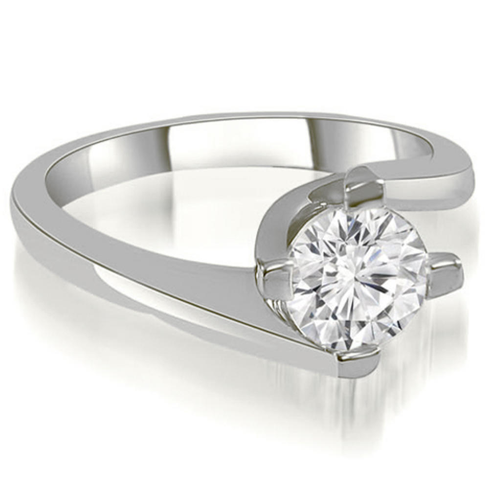 14K White Gold 0.45 cttw. Solitaire Round Cut Diamond Engagement Ring (I1, H-I)