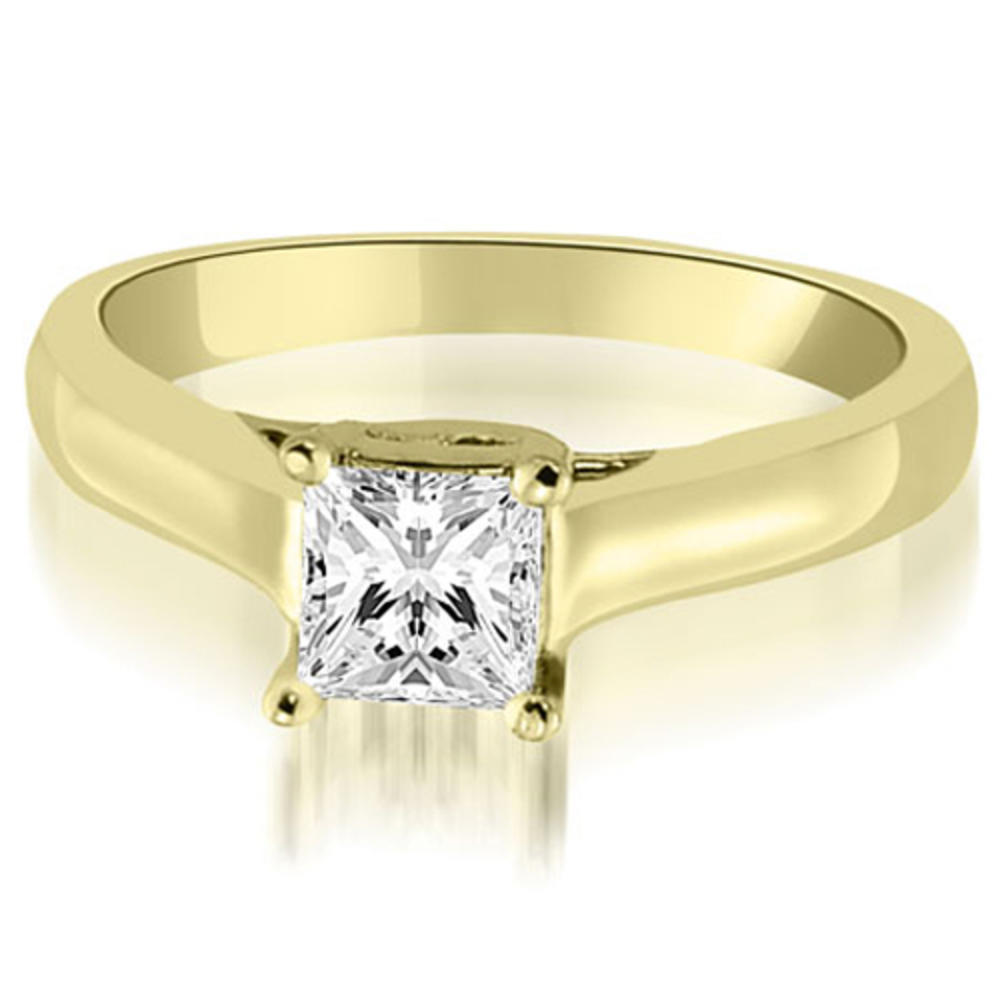 0.45 Ct Princess Cut 14K Yellow Gold Diamond Engagement Ring