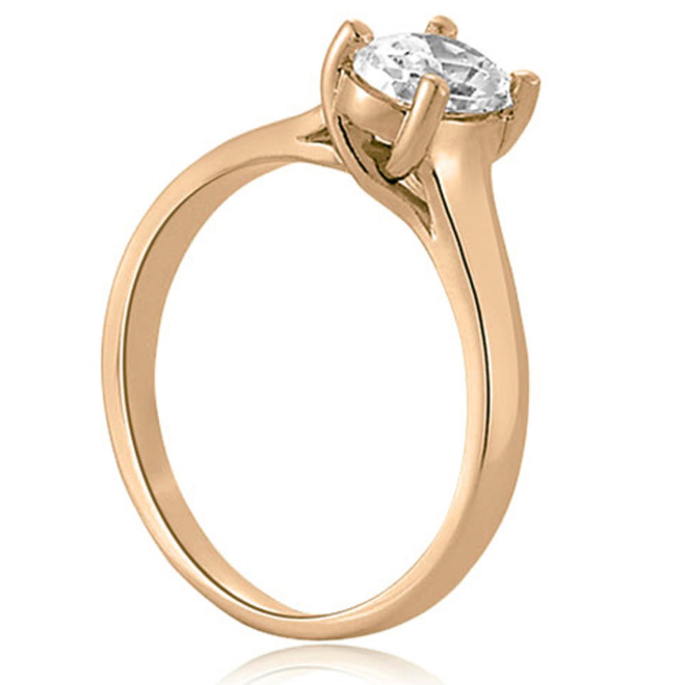 14K Rose Gold 0.35 cttw Classic Lucida Oval Cut Diamond Engagement Ring (I1, H-I)