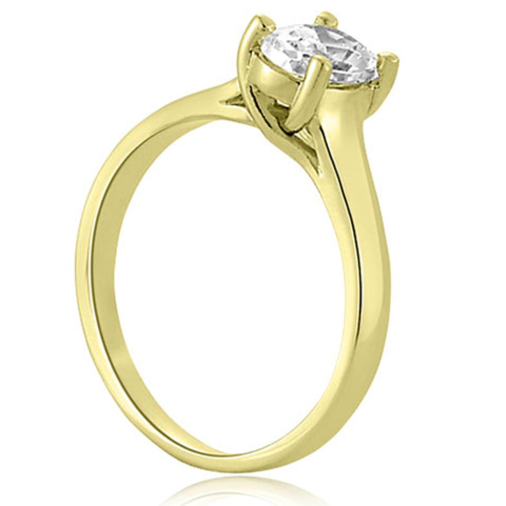 14K Yellow Gold 0.35 cttw  Classic Lucida Oval Cut Diamond Engagement Ring (I1, H-I)