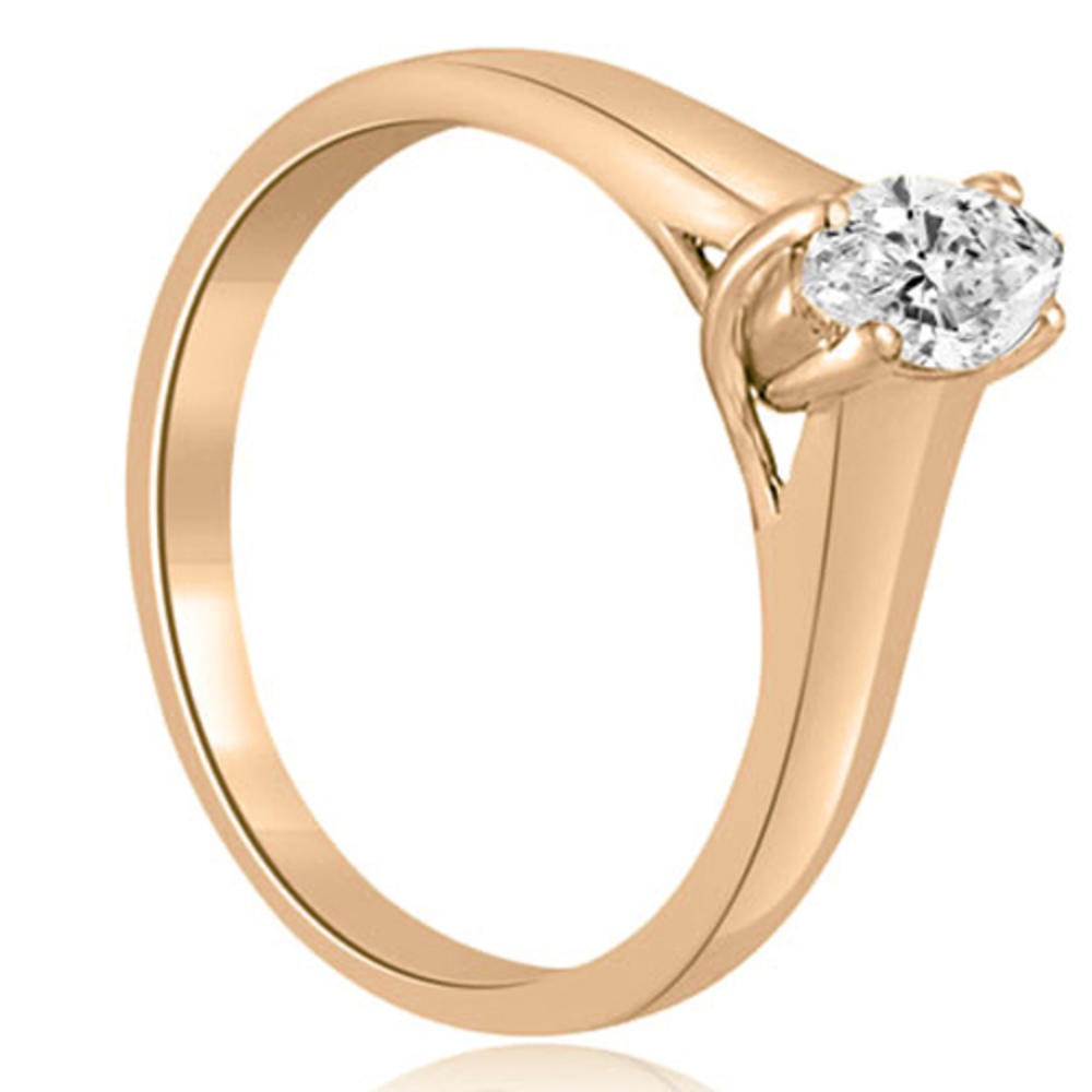 14K Rose Gold 0.45 cttw. Trellis Solitaire Marquise Diamond Engagement Ring (I1, H-I)