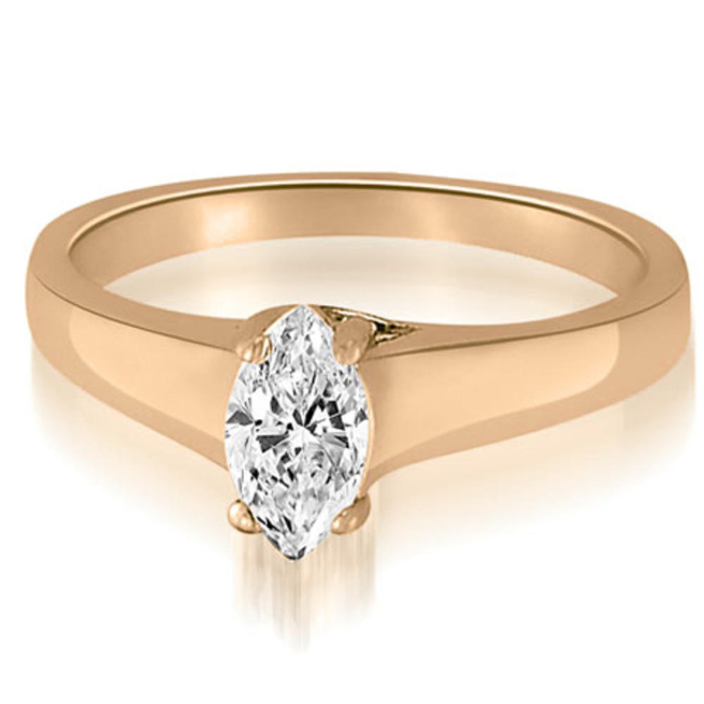 14K Rose Gold 0.45 cttw. Trellis Solitaire Marquise Diamond Engagement Ring (I1, H-I)