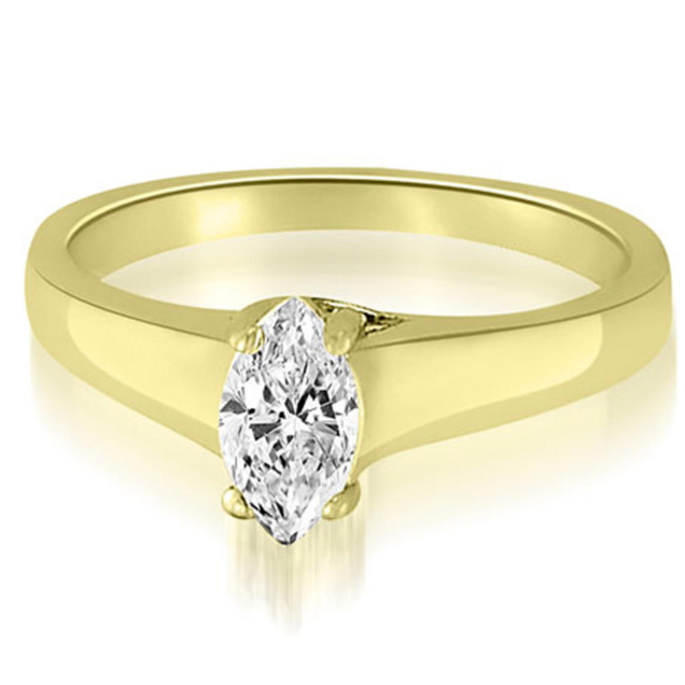14K Yellow Gold 0.35 cttw  Trellis Solitaire Marquise Diamond Engagement Ring (I1, H-I)
