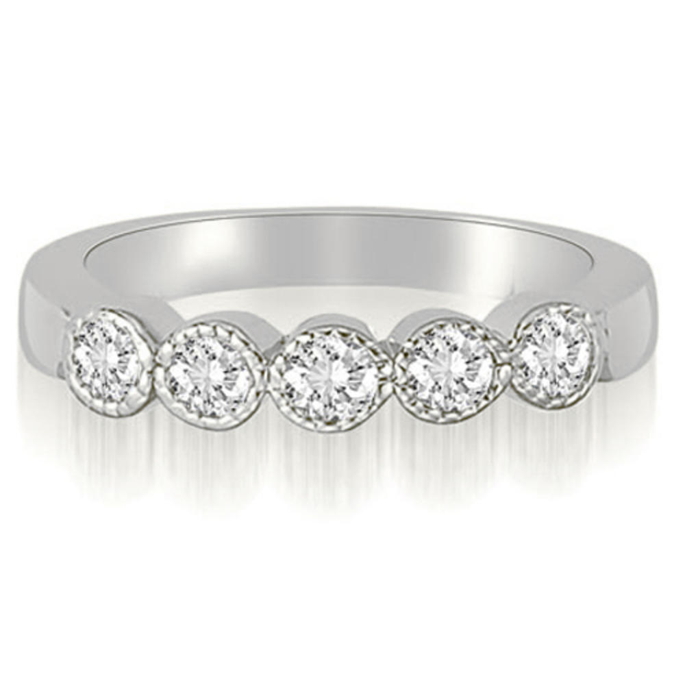 0.50 Cttw. Round Cut 14K White Gold Diamond Wedding Ring