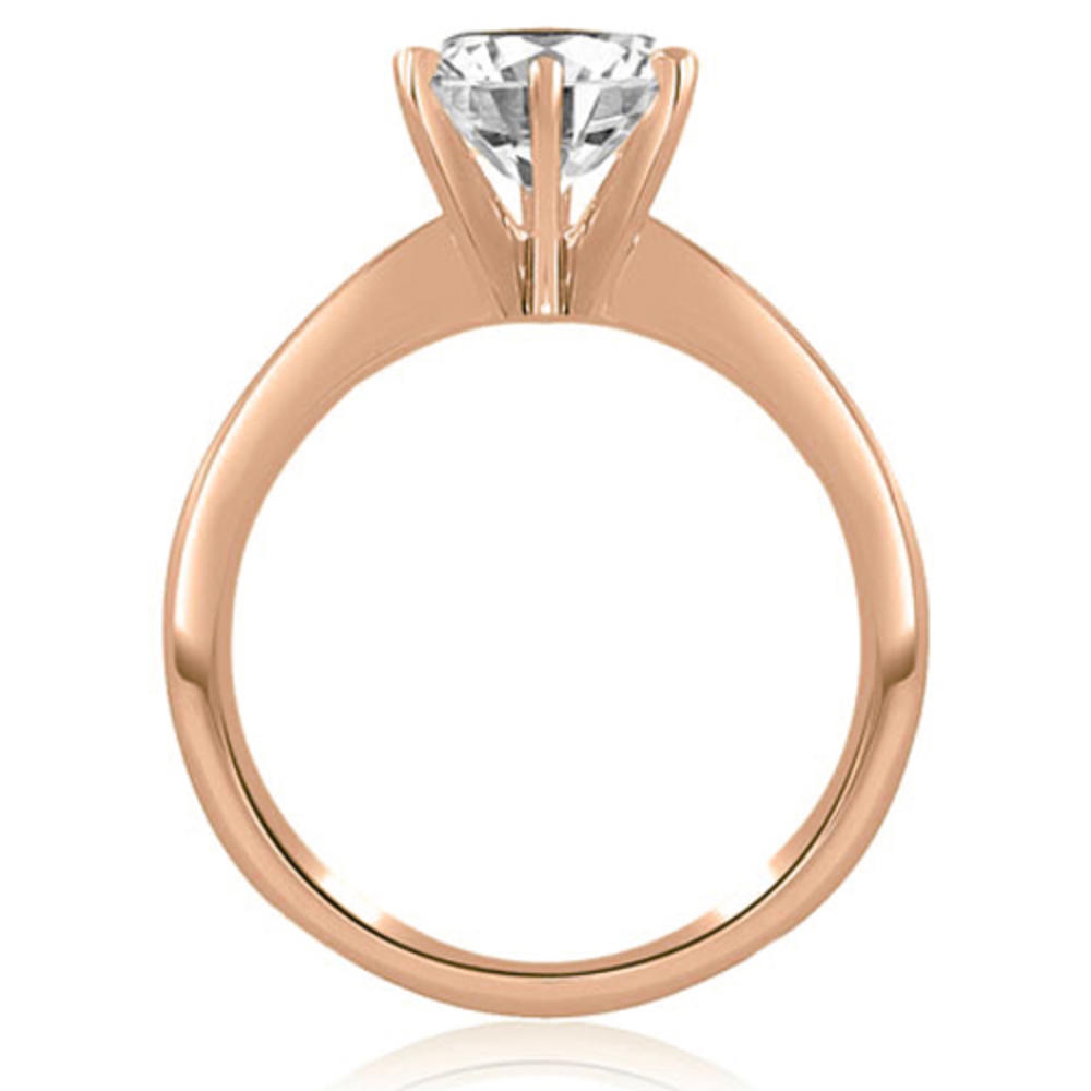 18K Rose Gold 0.45 cttw. Knife Edge Solitaire Round Diamond Engagement Ring (I1, H-I)