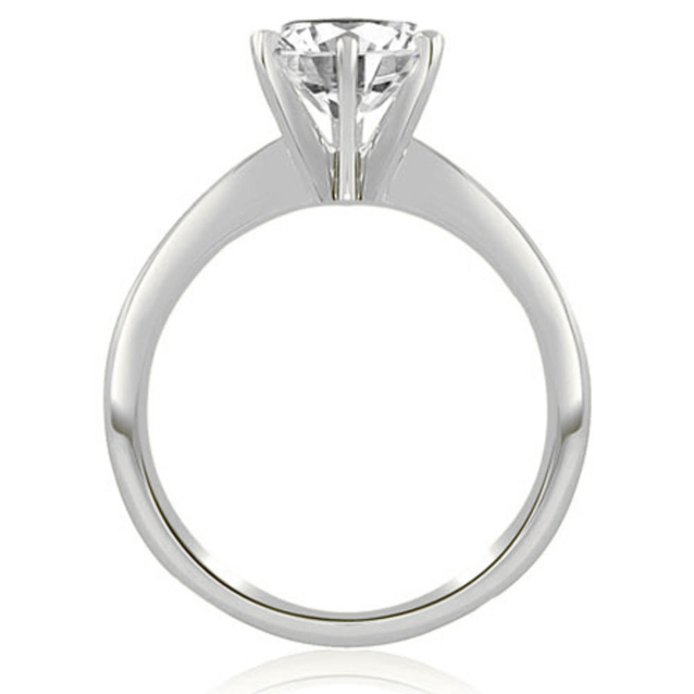 18K White Gold 0.45 cttw. Knife Edge Solitaire Round Diamond Engagement Ring (I1, H-I)