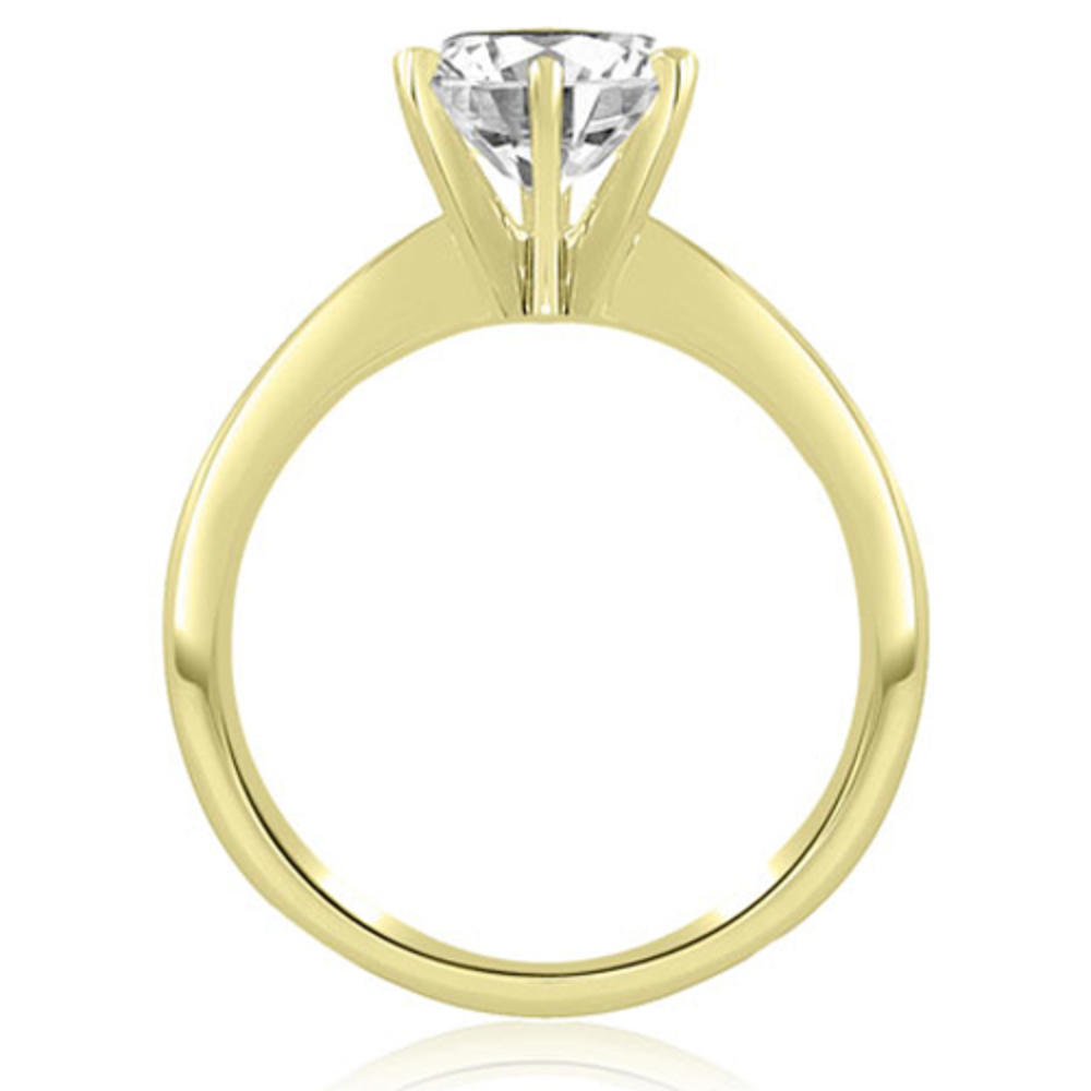 18K Yellow Gold 0.45 cttw. Knife Edge Solitaire Round Diamond Engagement Ring (I1, H-I)