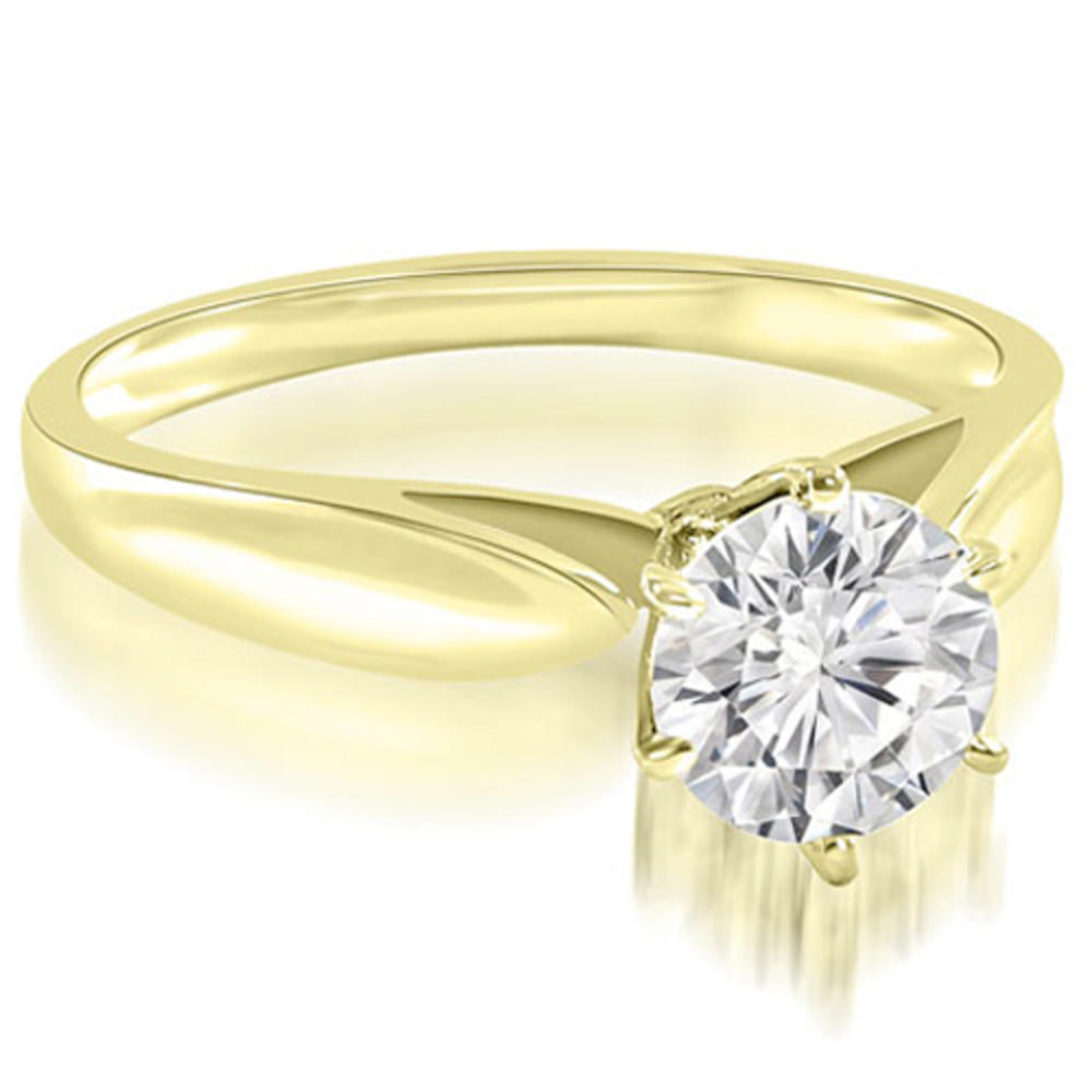 0.35 Cttw. Round Cut 18k Yellow Gold Diamond Engagement Ring