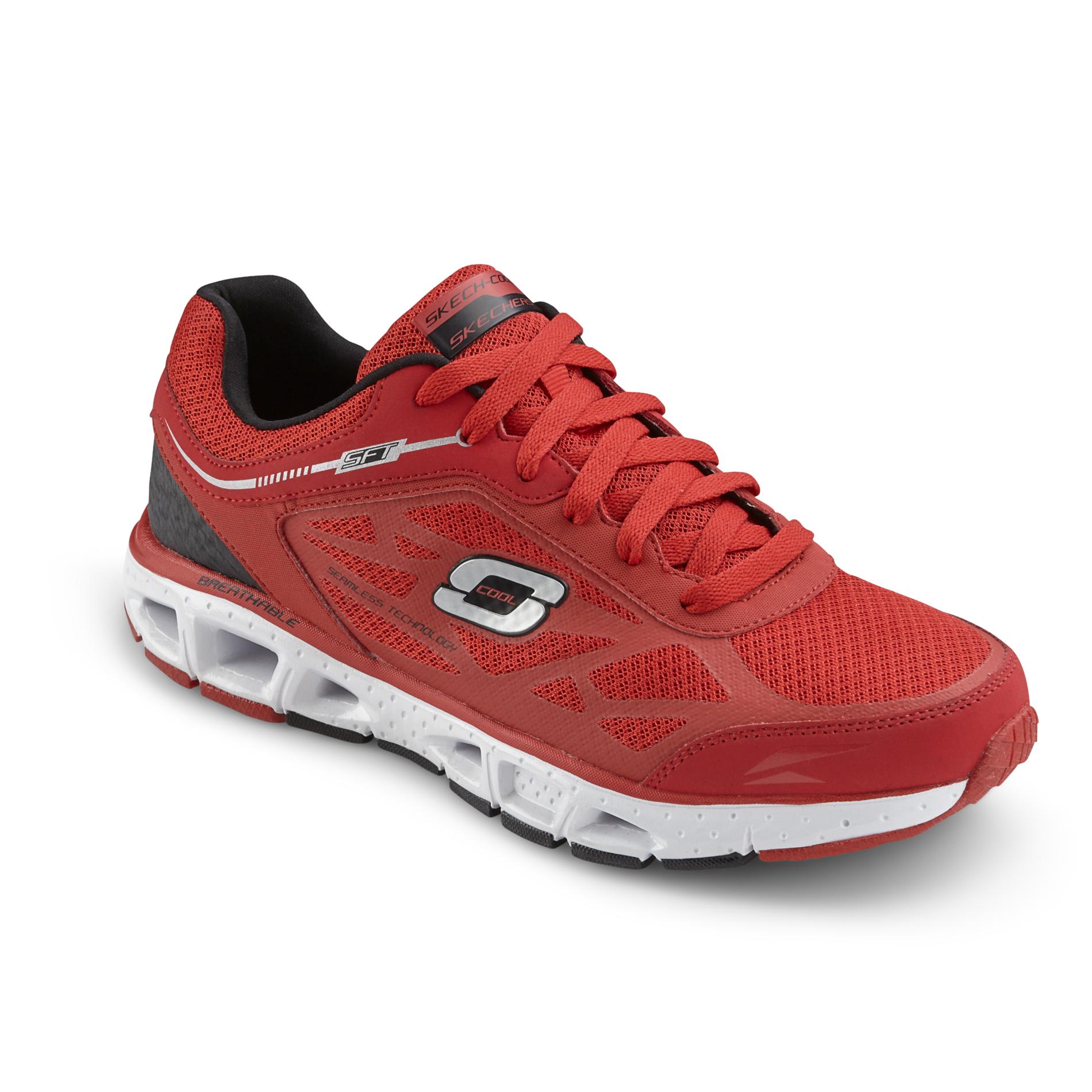Skechers Men's SkechCool Red/Black Memory Foam Athletic Shoe Shop