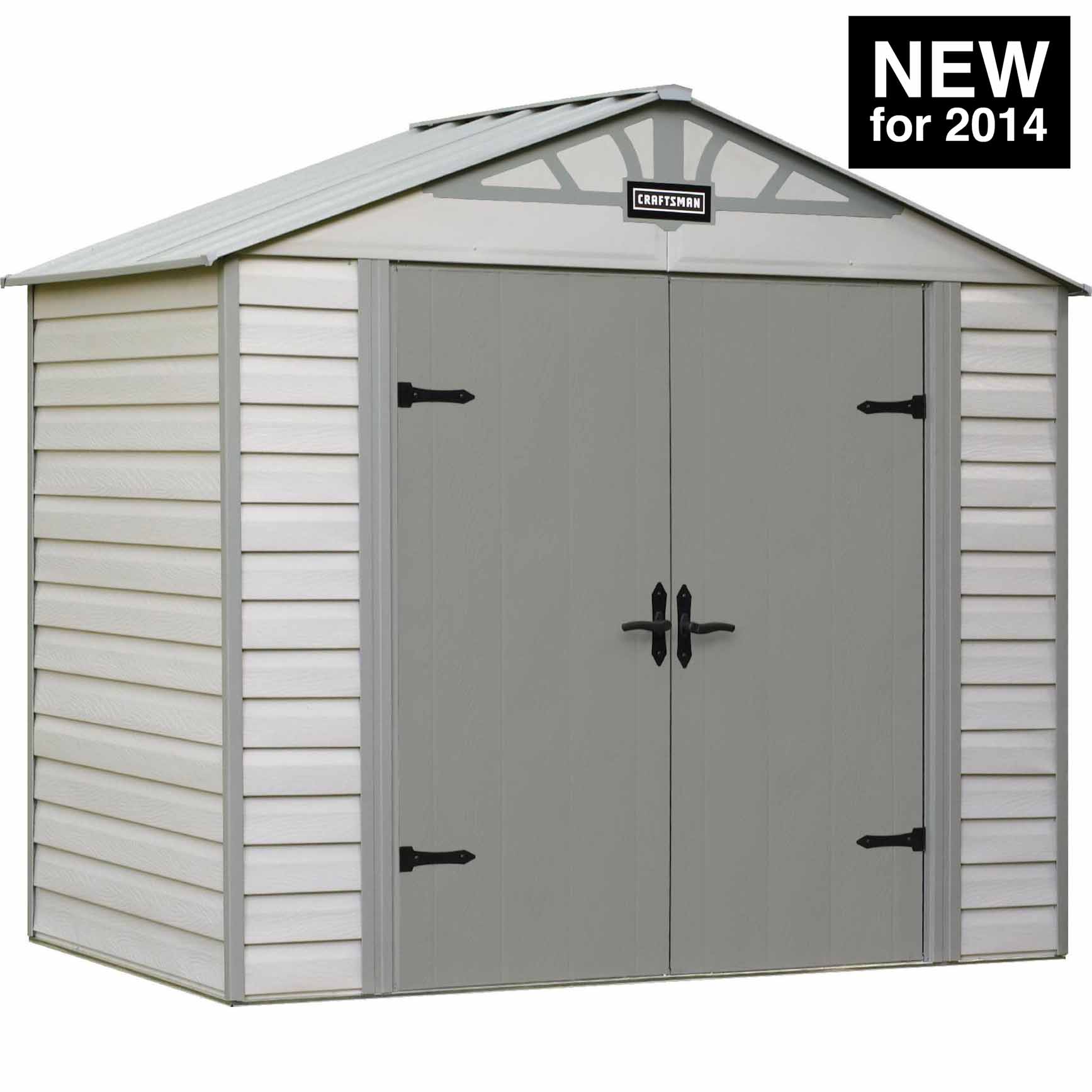 Craftsman -8-ft. x 5-ft. Vinyl-Coated Steel Shed - CVCS85 - Exclusive ...