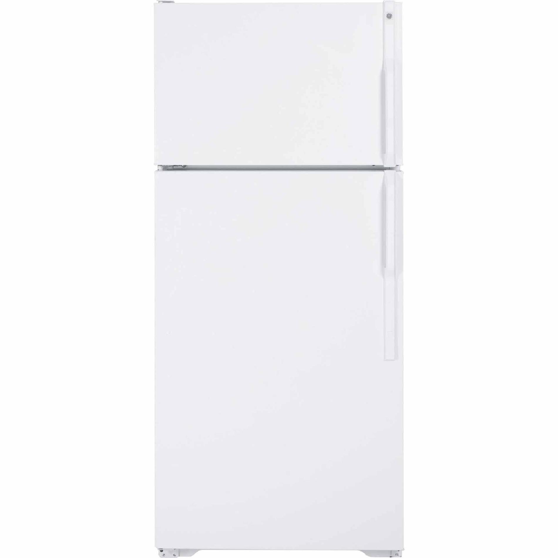 GE Appliances GTS16DBELWW 15.7 cu. ft. Top-Freezer Refrirator Left Hin - White