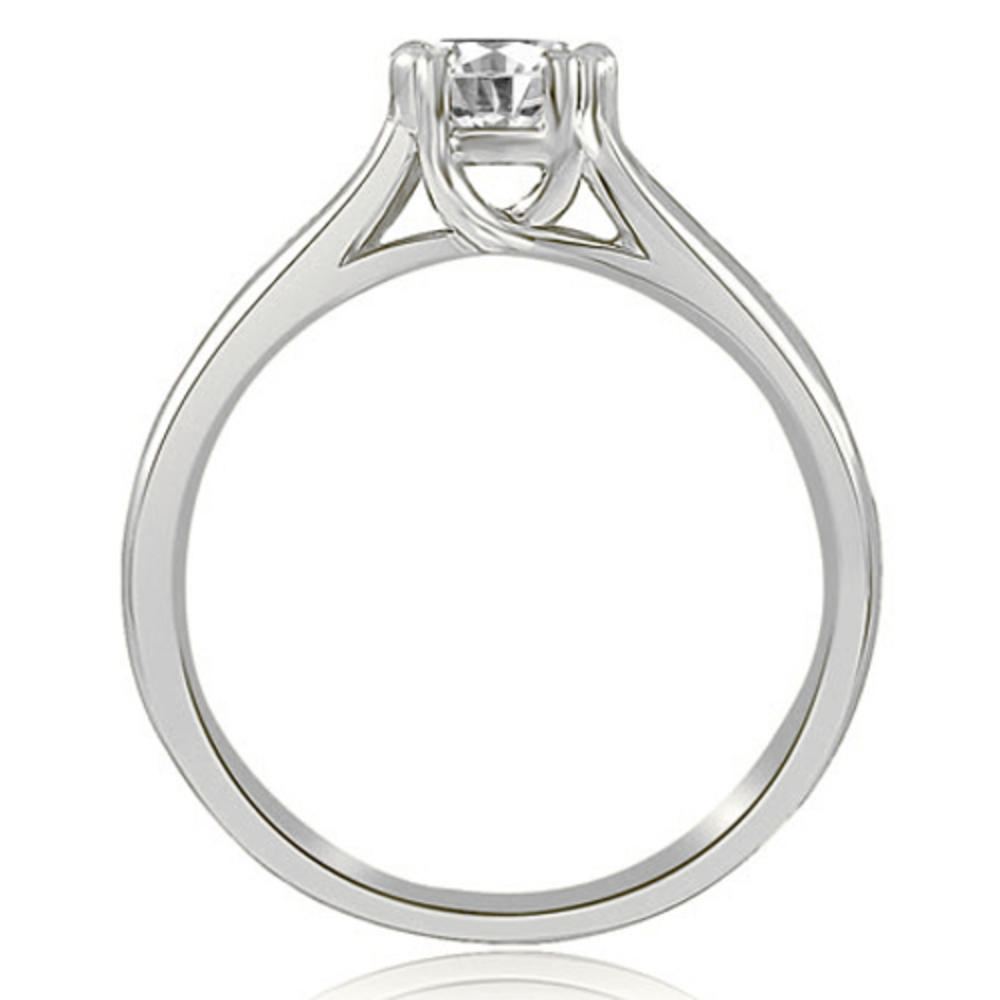 0.35 Carat Round Cut 18K White Gold Diamond Engagement Ring
