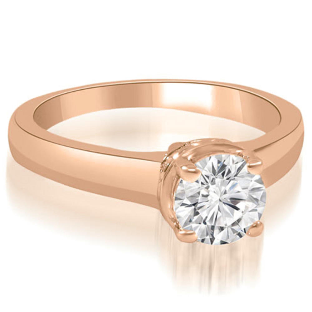 0.35 Carat Round-Cut 18K Rose Gold Diamond Engagement Ring