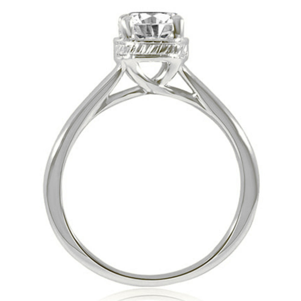 0.35 Ct Round Cut 18K White Gold Diamond Engagement Ring