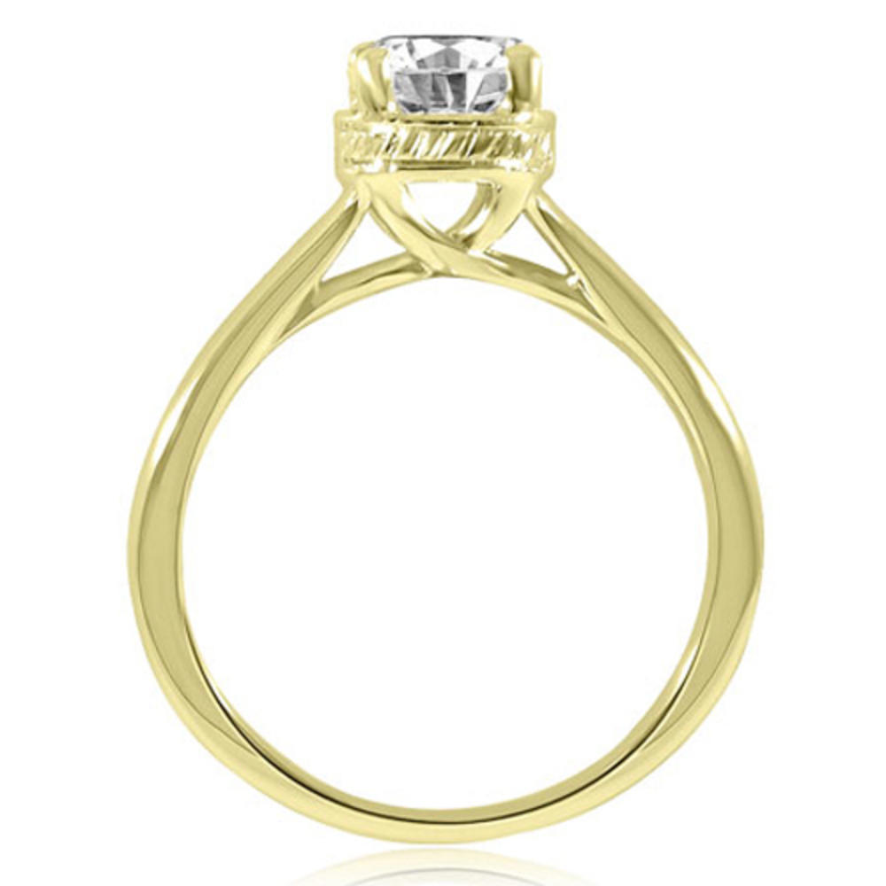 0.35 Cttw Round Cut 18K Yellow Gold Diamond Engagement Ring