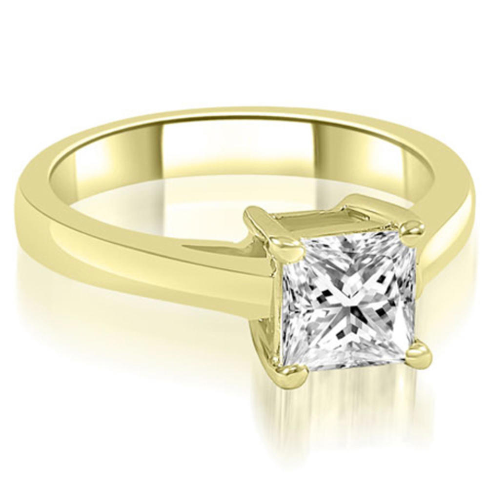 0.35 cttw Princess-Cut 18k Yellow Gold Diamond Engagement Ring