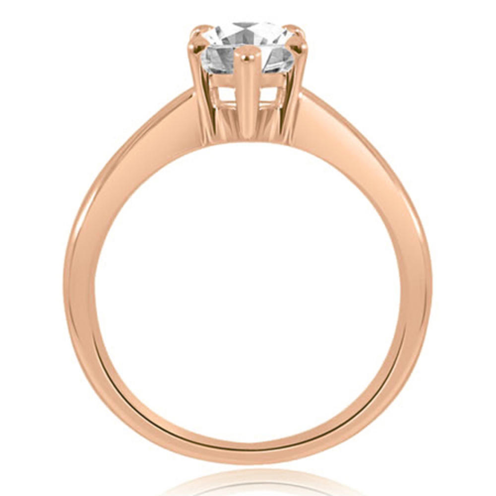 0.35 Cttw Pear Cut 18K Rose Gold Diamond Engagement Ring