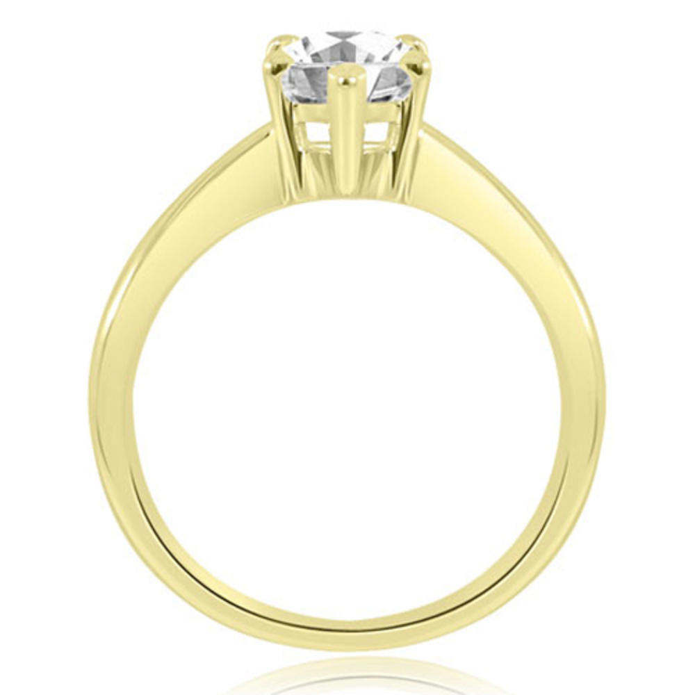 0.35 Cttw. Pear Cut 18K Yellow Gold Diamond Engagement Ring