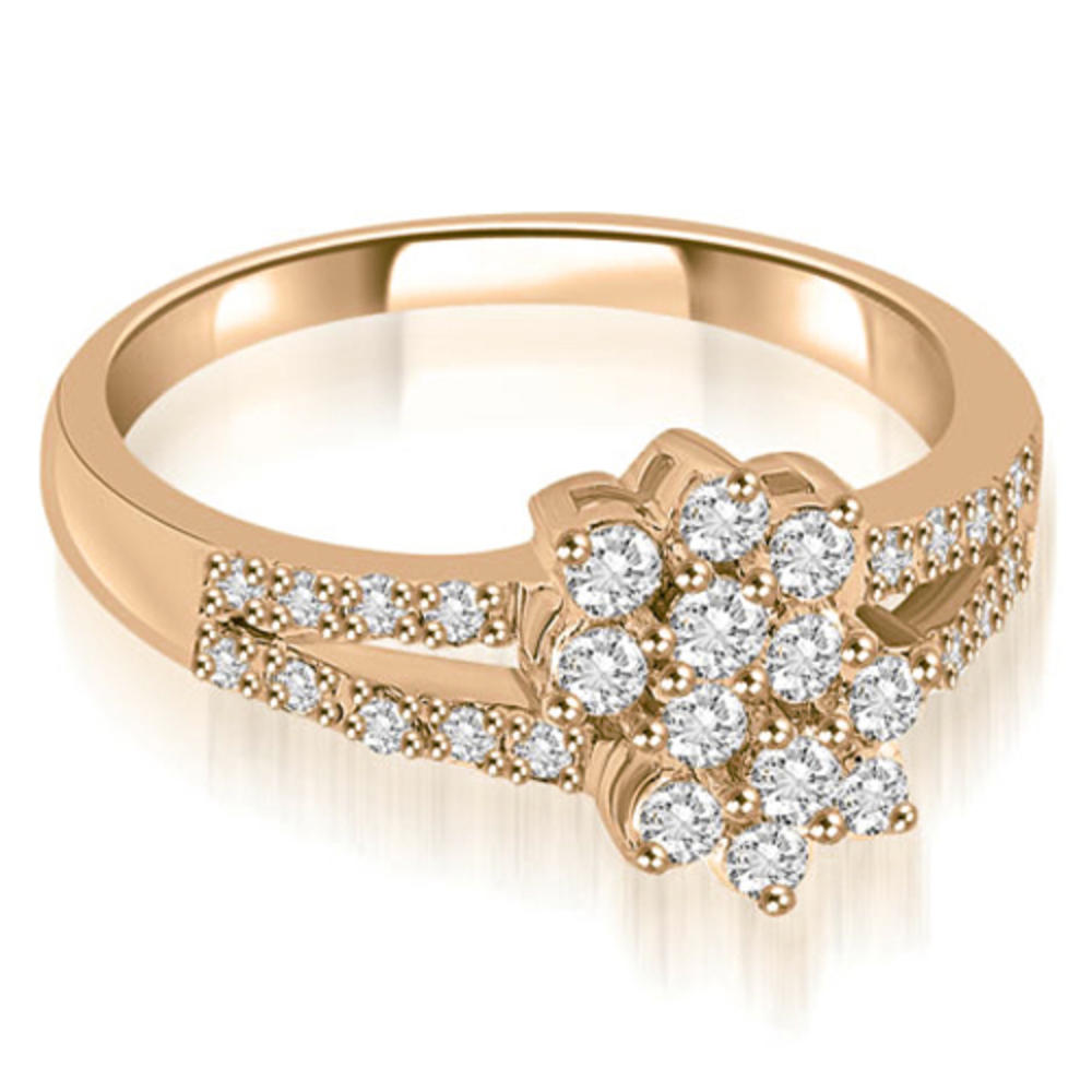 0.60 Cttw Round-Cut 14K Rose Gold Diamond Ring