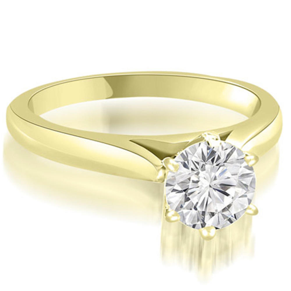 0.35 Cttw Round Cut 18k Yellow Gold Engagement Ring