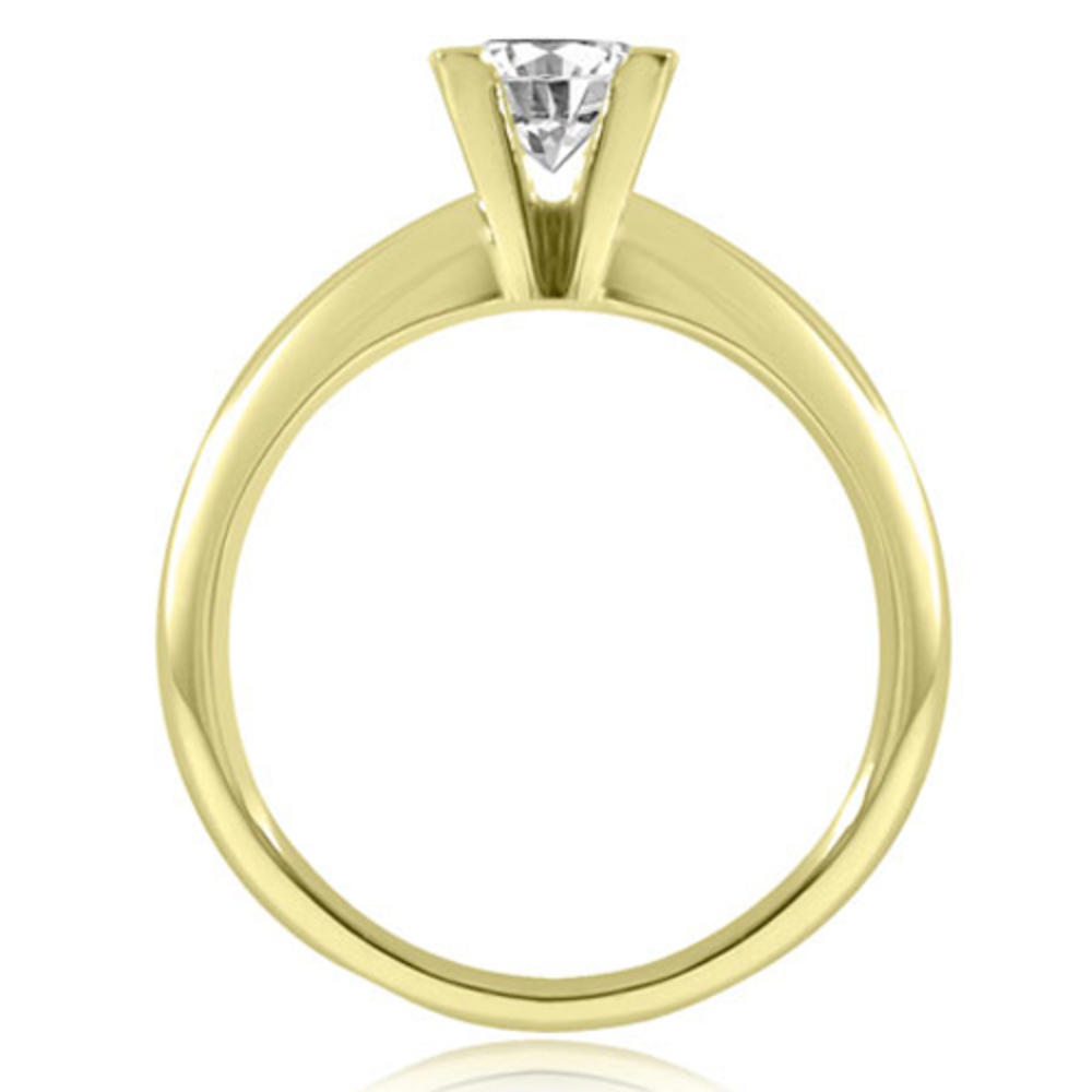 18K Yellow Gold 0.35 cttw V-Prong Princess Diamond Solitaire Engagement Ring (I1, H-I)