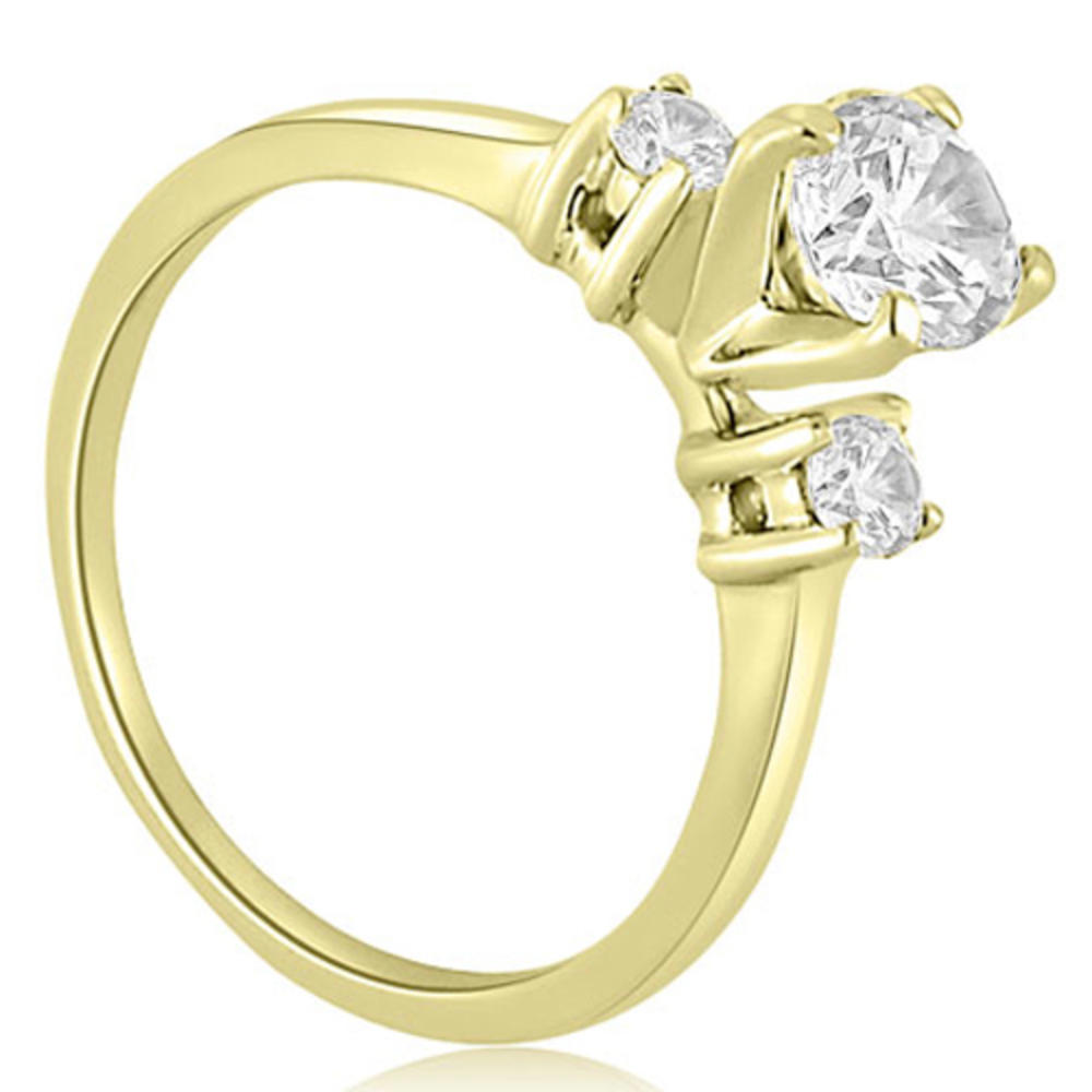 18K Yellow Gold 0.50 cttw Three-Stone Round Cut Diamond Engagement Ring (I1, H-I)