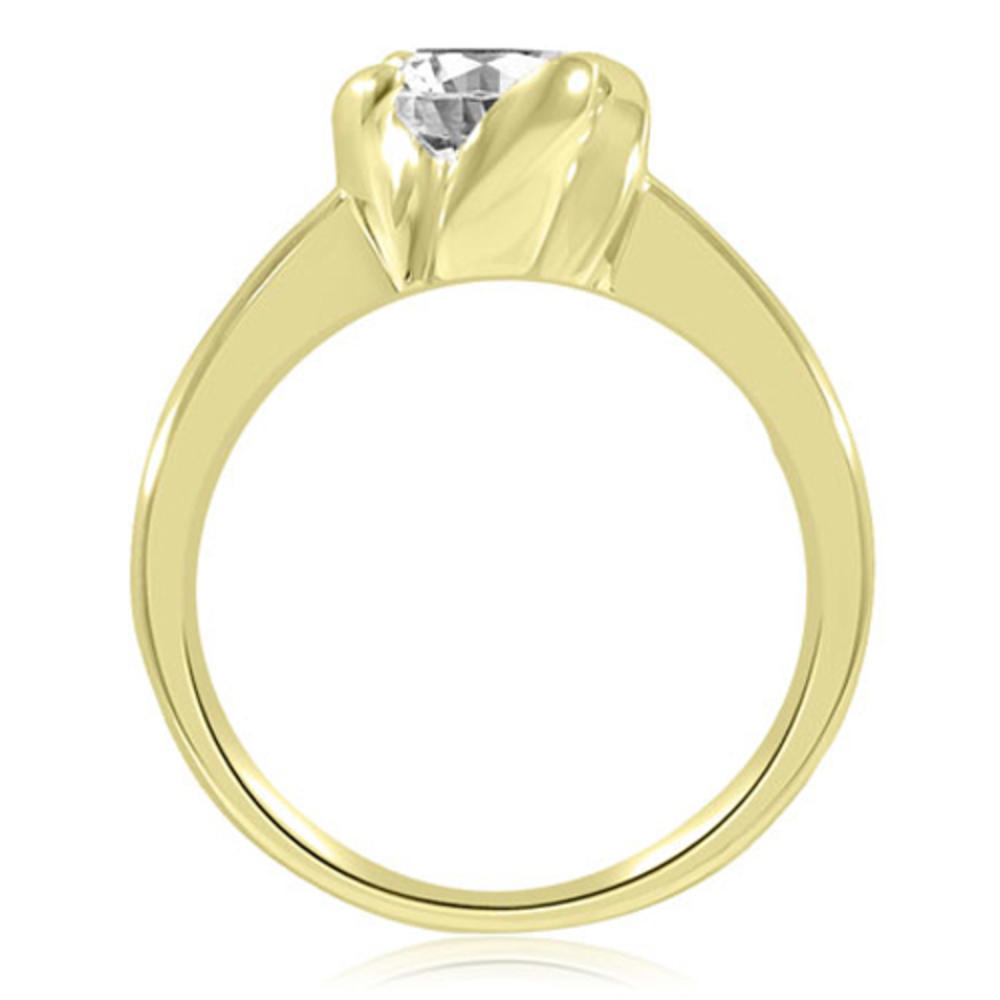 0.35 carat Round Cut 18K Yellow Gold Diamond Engagement Ring