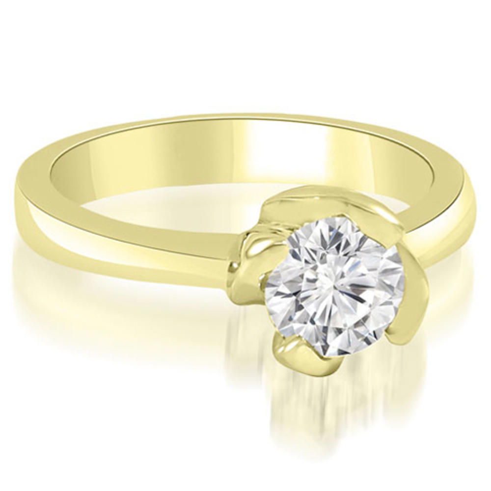 0.35 carat Round Cut 18K Yellow Gold Diamond Engagement Ring