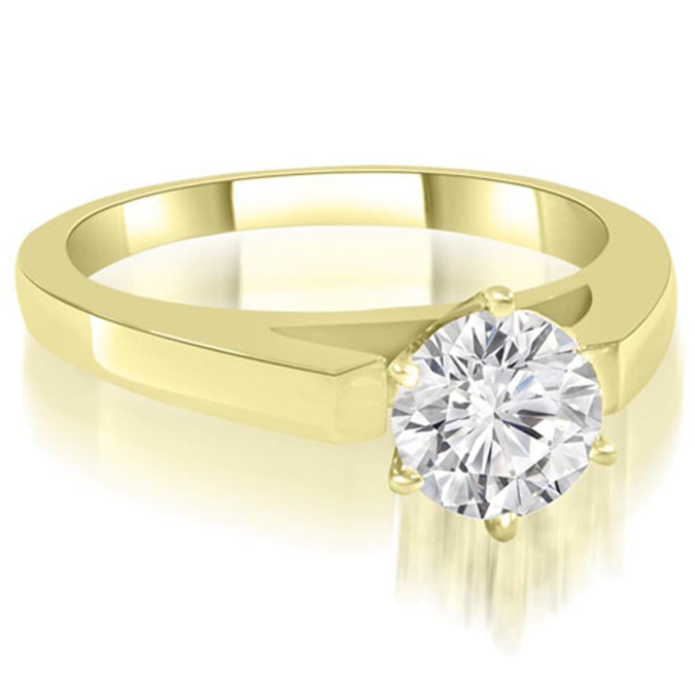 18K Yellow Gold 0.35 cttw Cathedral Solitaire Round Diamond Engagement Ring (I1, H-I)