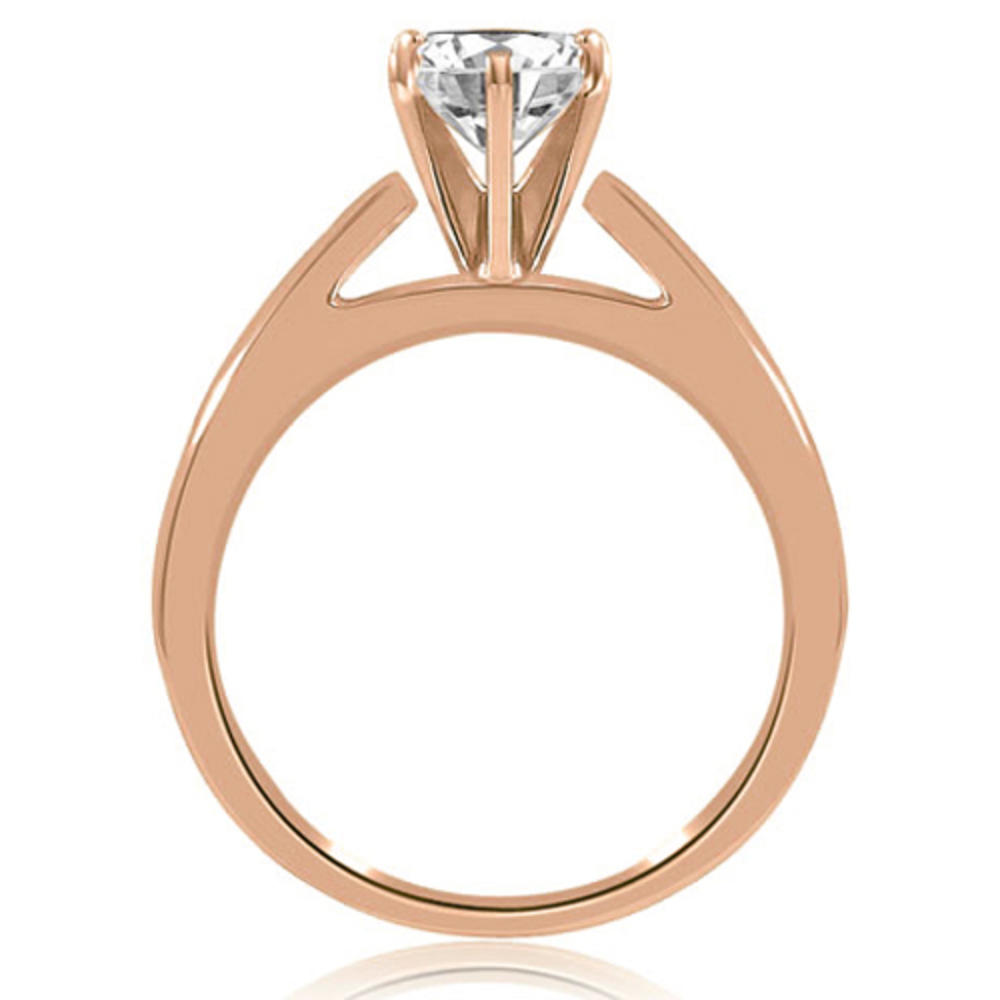 18K Rose Gold 0.35 cttw Cathedral Solitaire Round Cut Diamond Engagement Ring (I1, H-I)