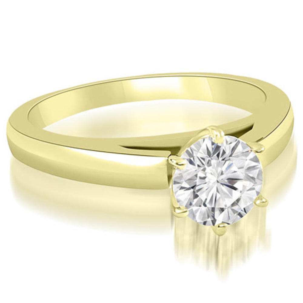 18K Yellow Gold 0.35 cttw Cathedral Solitaire Round Cut Diamond Engagement Ring (I1, H-I)