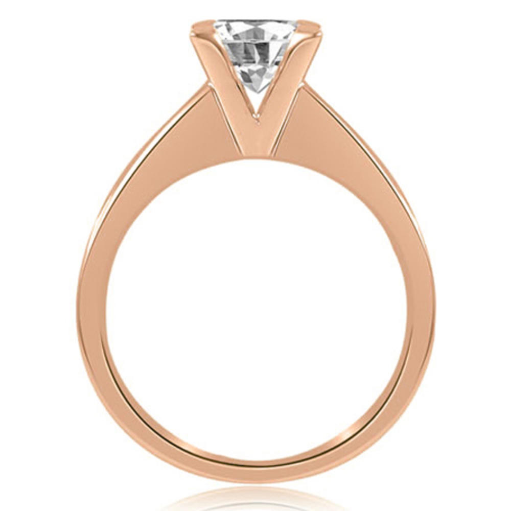 18K Rose Gold 0.35 cttw Classic Solitaire Round Cut Diamond Engagement Ring (I1, H-I)
