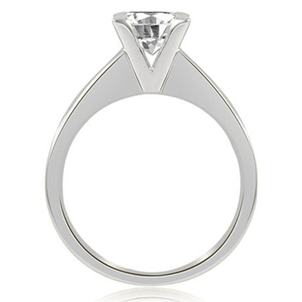 0.35 Cttw Round Cut 18k White Gold Diamond Engagement Ring
