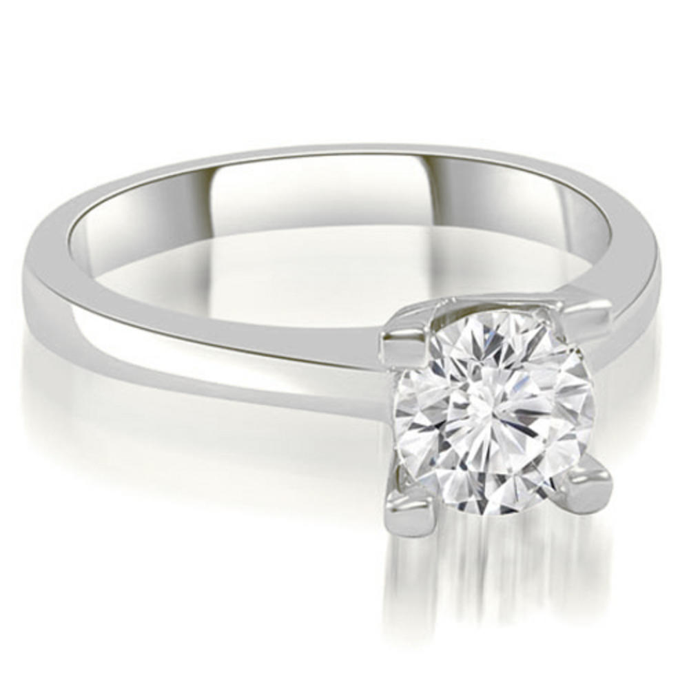 0.35 Cttw Round Cut 18k White Gold Diamond Engagement Ring