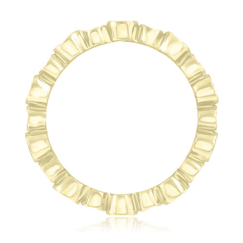 18K Yellow Gold 0.75 cttw Stylish Bezel Set Round Cut Diamond Eternity Ring (I1, H-I)