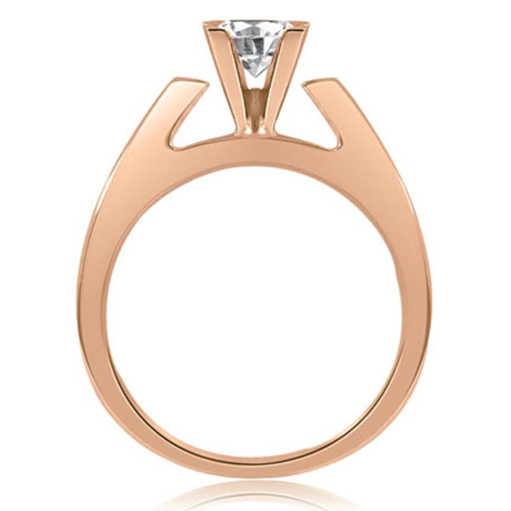 18K Rose Gold 0.35 cttw Cathedral V-Prong Princess Diamond Engagement Ring (I1, H-I)