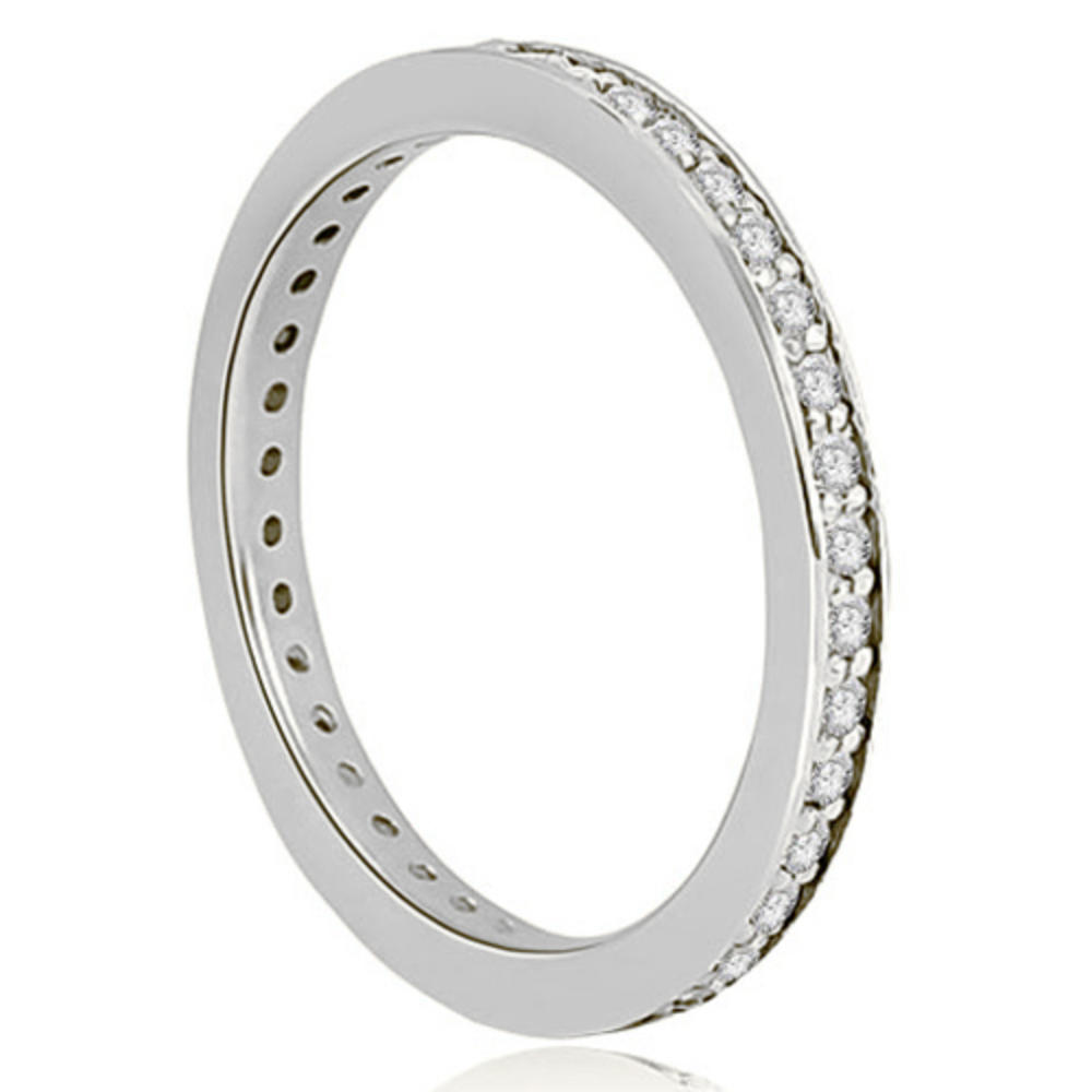 0.80 Cttw Round Cut 18K White Gold Diamond Eternity Ring