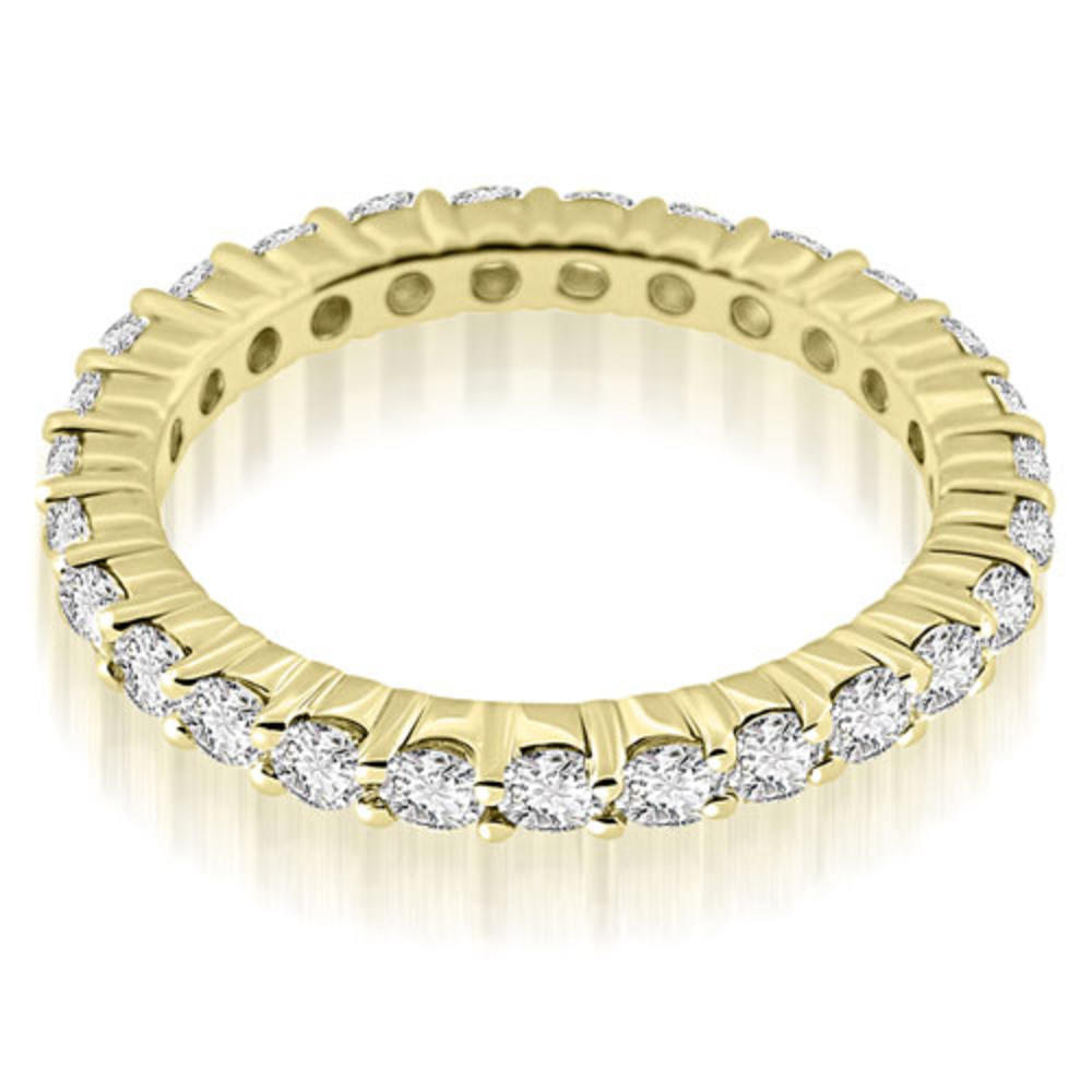 14K Yellow Gold 0.85 cttw Round Cut Diamond Eternity Band Ring (I1, H-I)