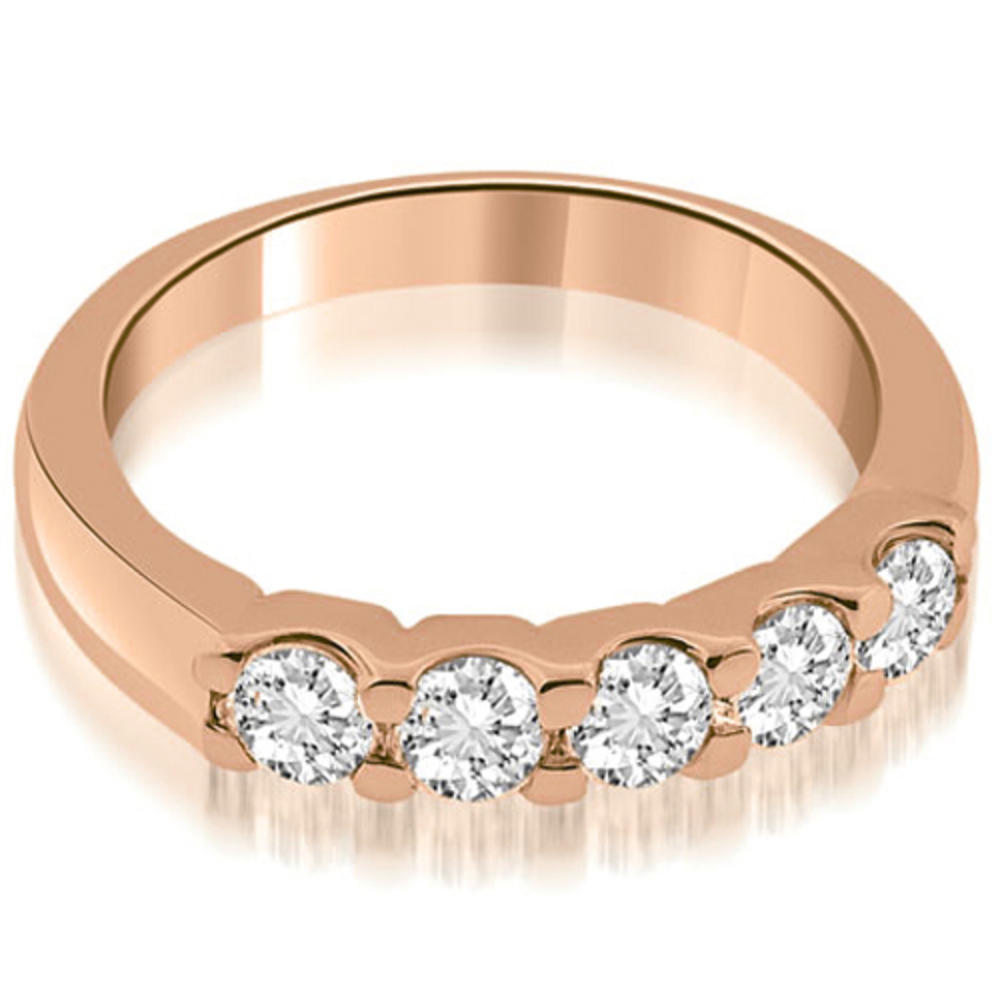 0.50 cttw Round-Cut 18k Rose Gold Diamond Wedding Ring