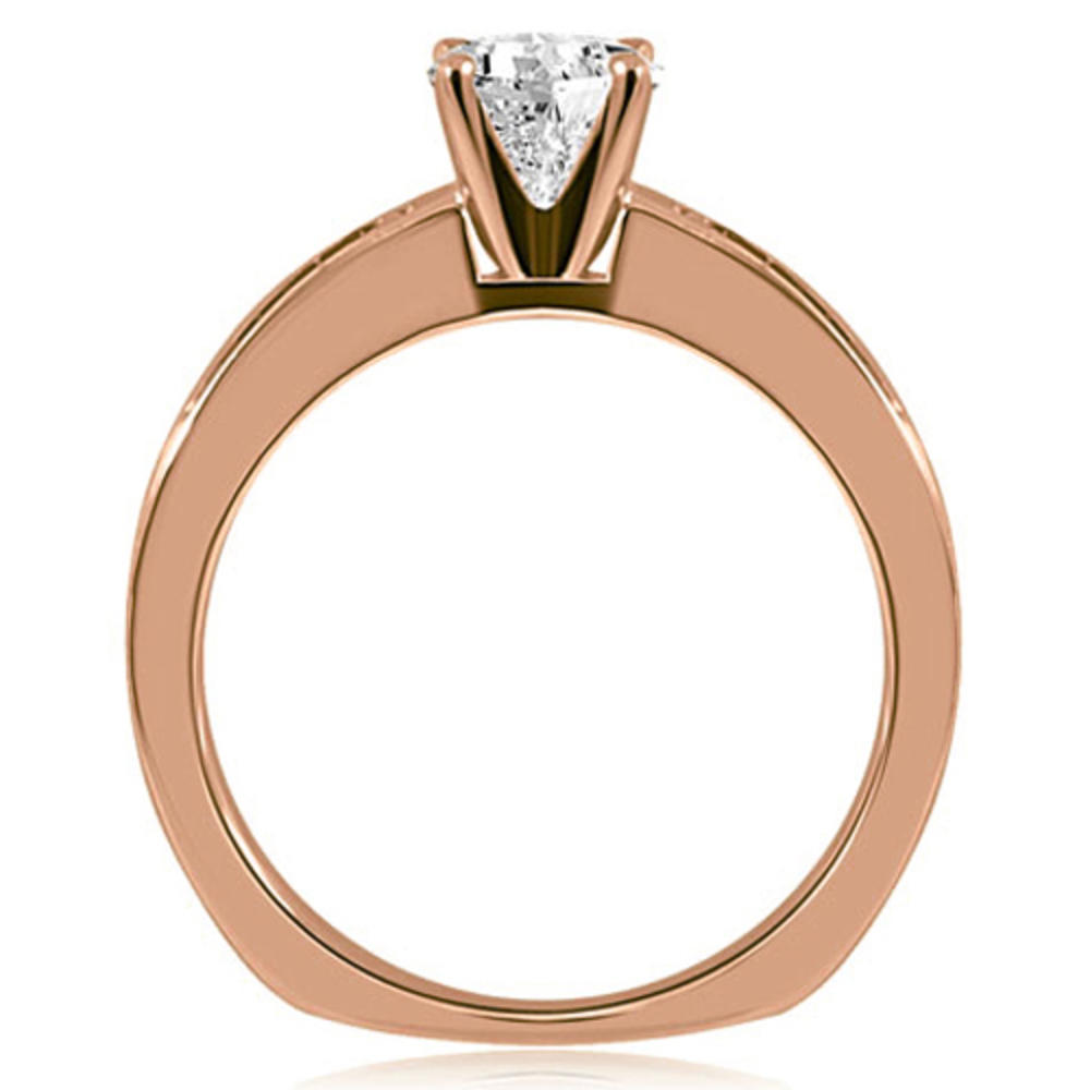 18K Rose Gold 0.60 cttw Round Cut Diamond Engagement Ring (I1, H-I)