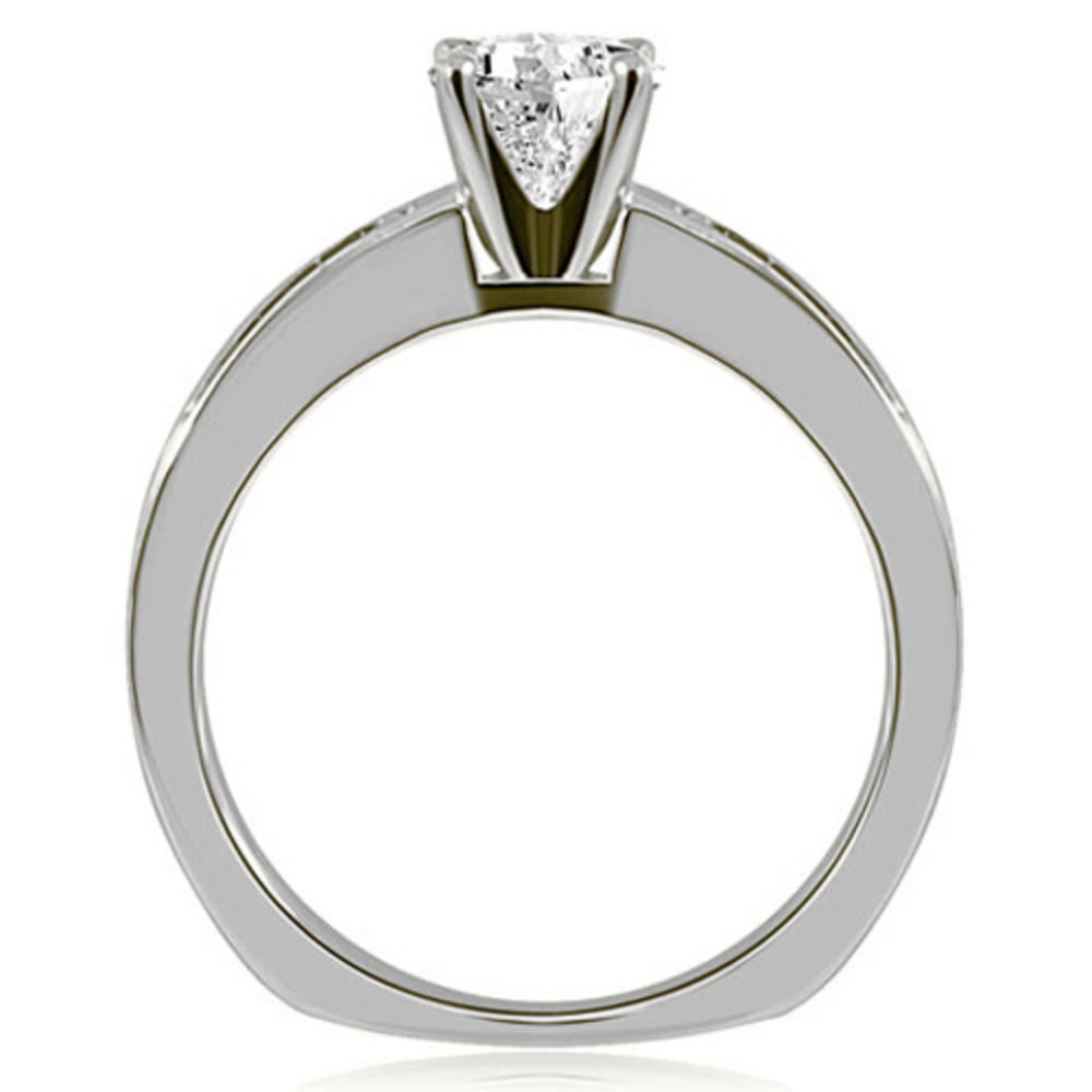 18K White Gold 0.60 cttw Round Cut Diamond Engagement Ring (I1, H-I)