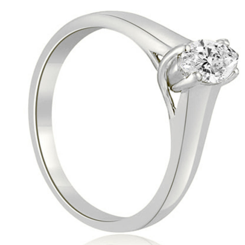 18K White Gold 0.35 cttw Trellis Solitaire Marquise Diamond Engagement Ring (I1, H-I)