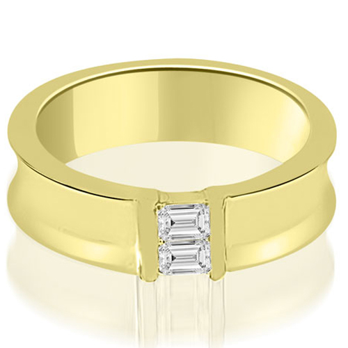 14K Yellow Gold 0.40 cttw Baguette Diamond Men's Wedding Ring (I1, H-I)