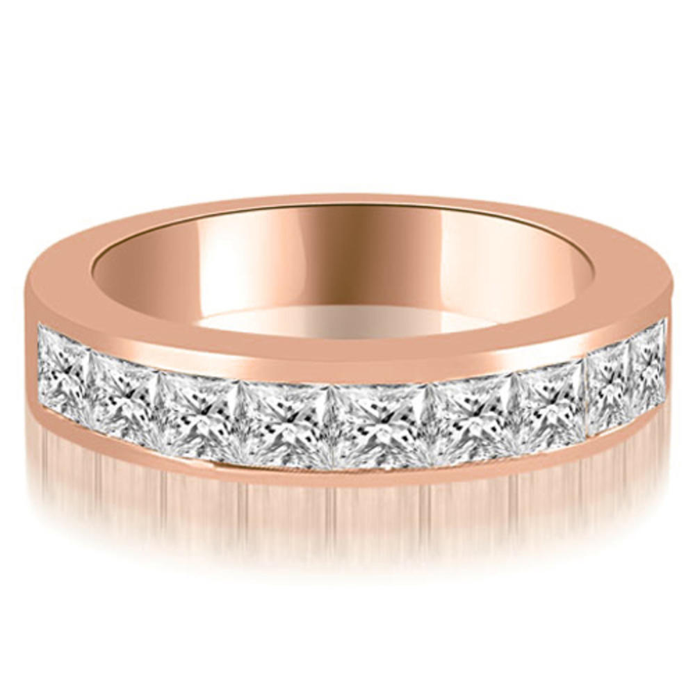 18K Rose Gold 0.90 cttw Princess Diamond 9-Stone Channel Wedding Band (I1, H-I)