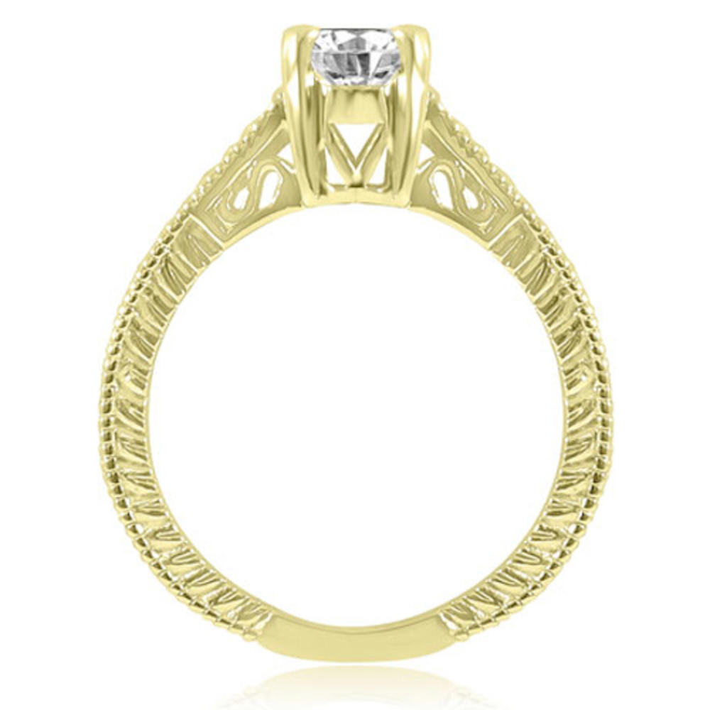0.35 Carat Princess-Cut 18K Yellow Gold Diamond Engagement Ring