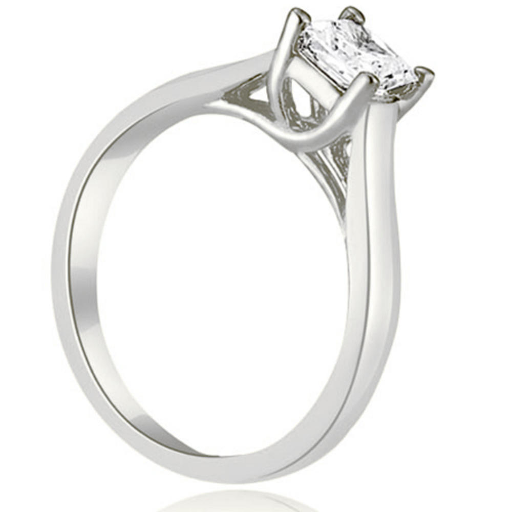 0.35 Ct Princess Cut 18K White Gold Engagement Ring