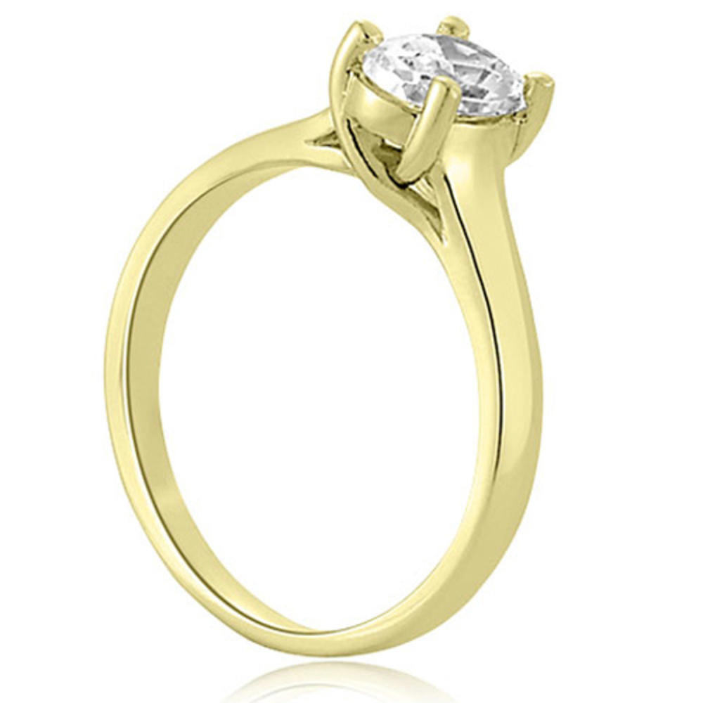 18K Yellow Gold 0.35 cttw Classic Lucida Oval Cut Diamond Engagement Ring (I1, H-I)