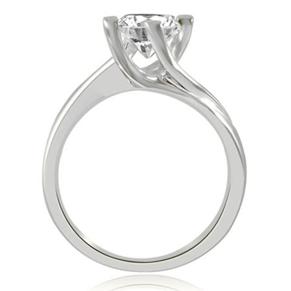 0..35 Carat Round Cut 18K White Gold Diamond Engagement Ring